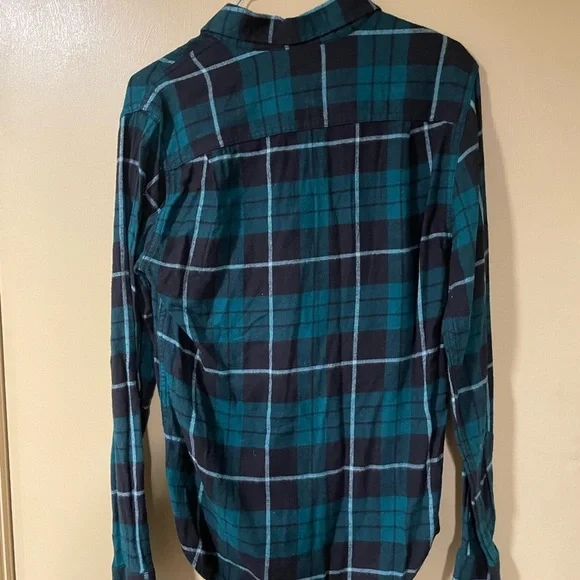 George Teal and Black Plaid Casual Shirt - Picture 3 of 4